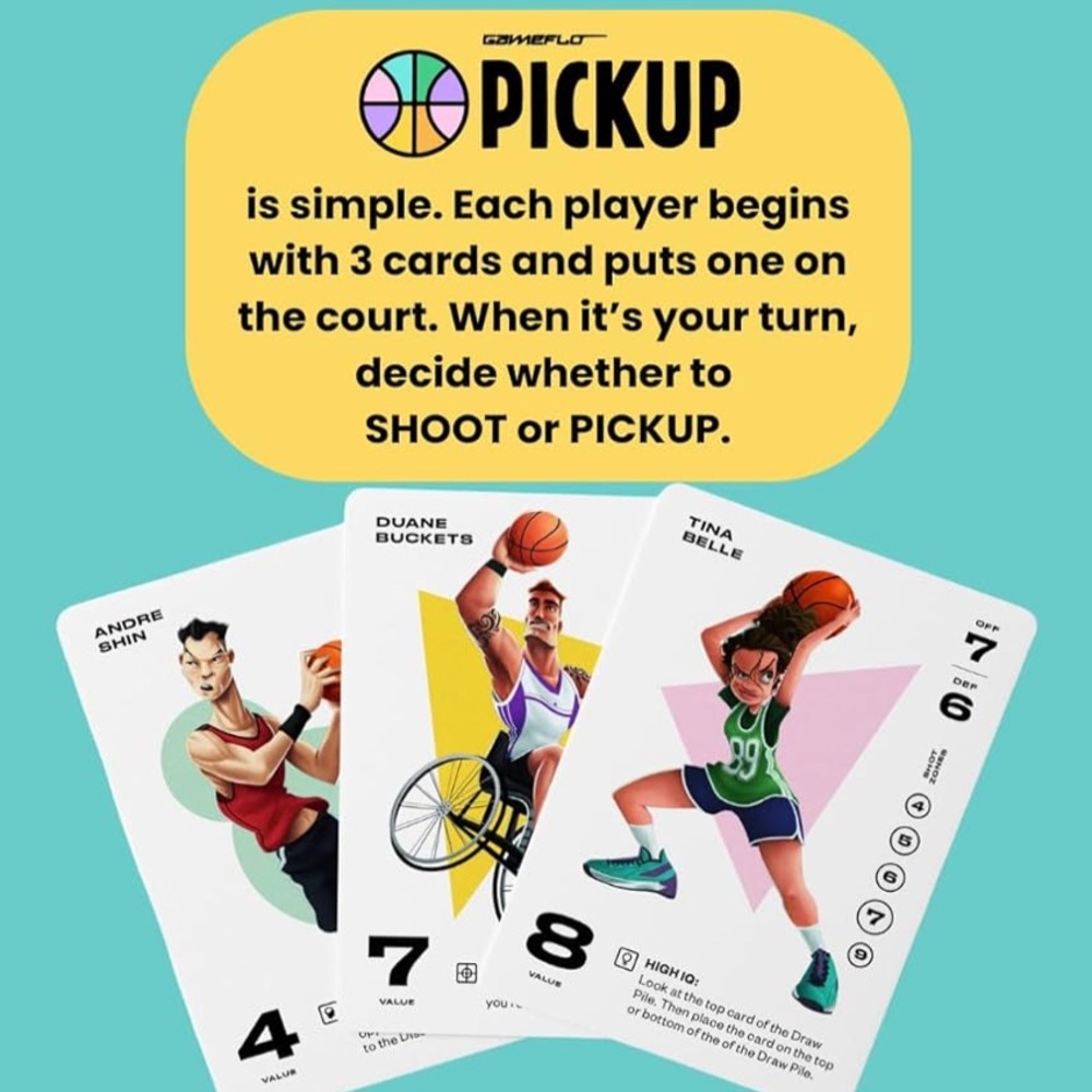 GameFlo PickUp Basketball Card Game - NWT - Picture 5 of 8